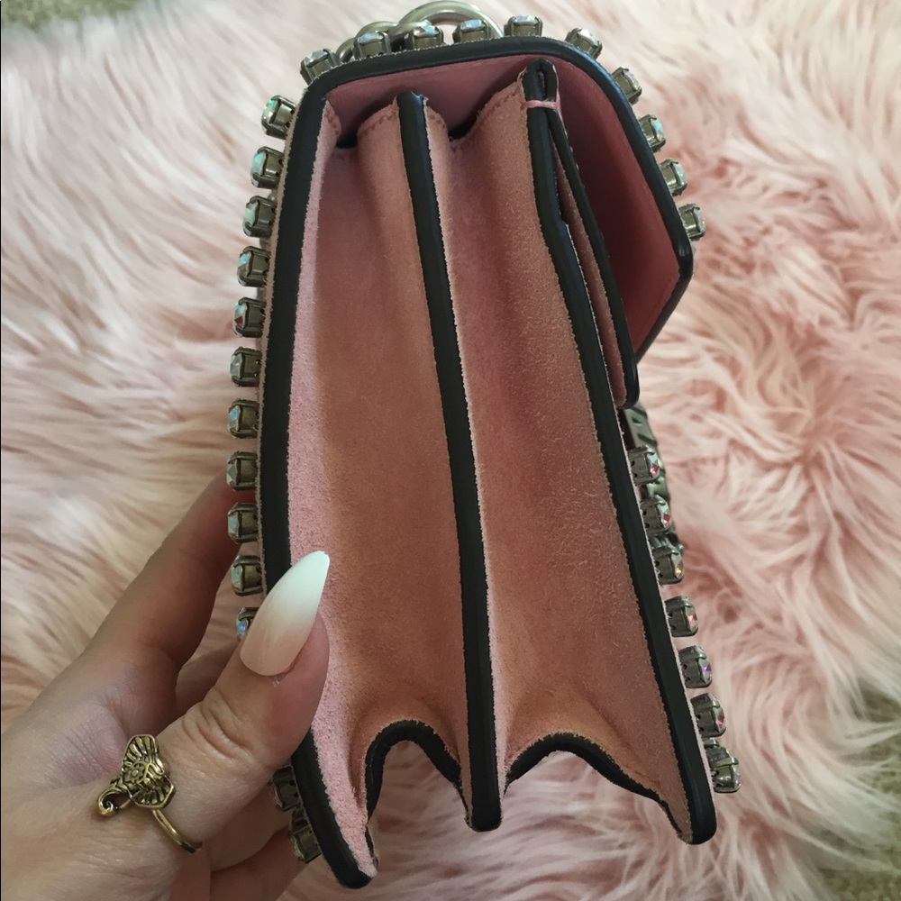 Gucci Pink Suede Dionysus Bag Swarovski Crystals - Picture 4 of 6